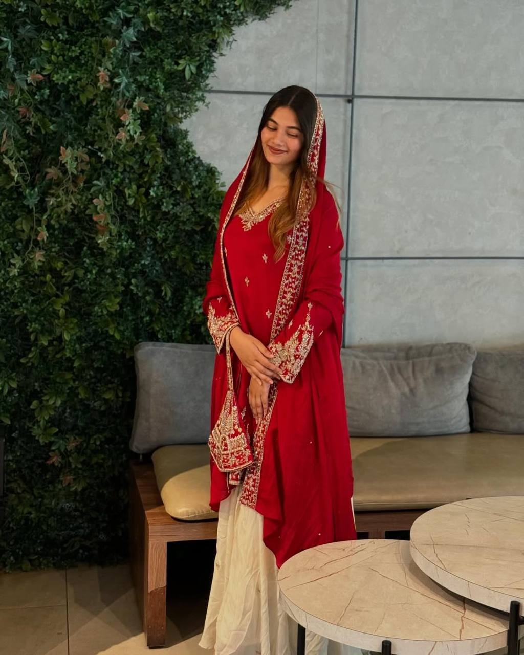 Designer Party Wear Heavy Chinon Silk Top, Palazzo & Dupatta Set