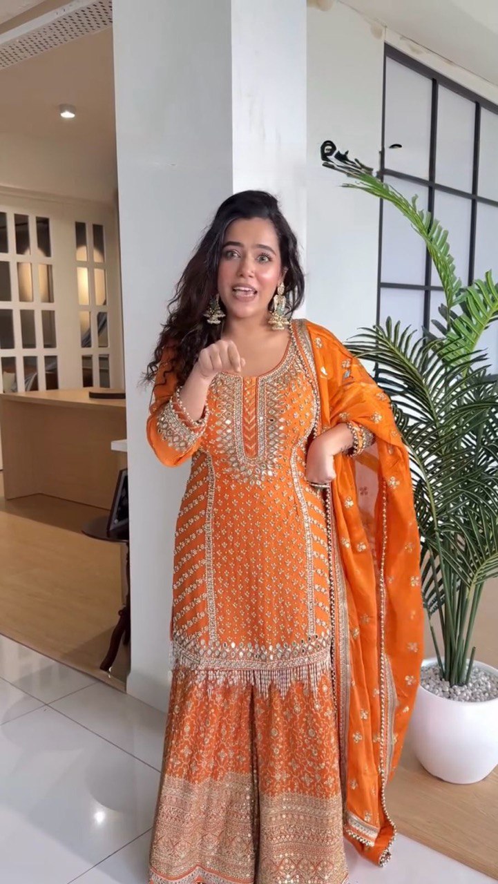 Stunning Fox Georgette Sharara Set Traditional Elegance with a Modern Touch