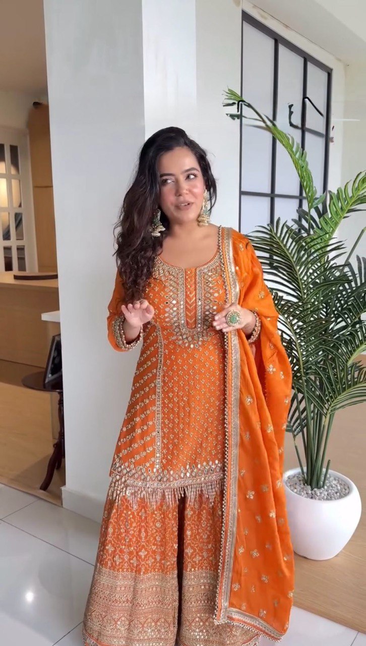 Stunning Fox Georgette Sharara Set Traditional Elegance with a Modern Touch