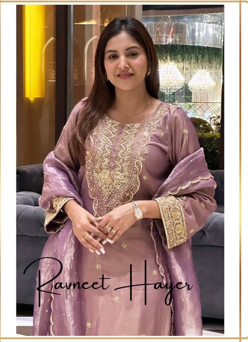 Pure Twin Tissue Net Embroidered Suit Set