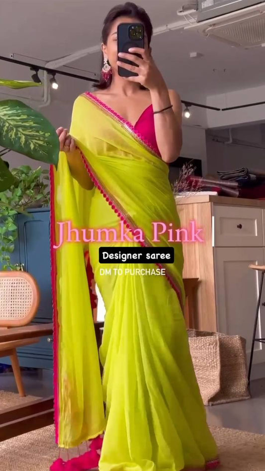 Premium Mul Cotton Saree with Designer Blouse and Pallu Latkan