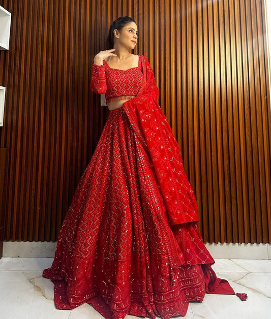 Elegant Georgette Work Lehenga Choli