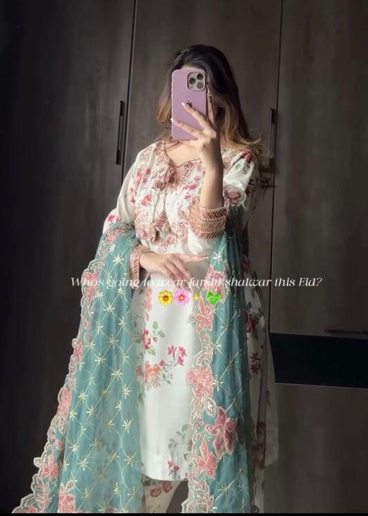 Grace in Every Thread Heavy Modal Silk Embroidered Palazzo Suit Set